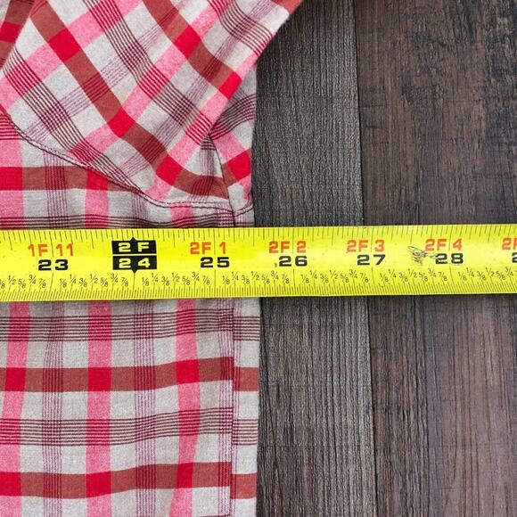 Columbia Short Sleeve Button Down Shirt Plaid Mens Size XL Red & Tan Regular Fit - Picture 13 of 15